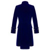 Mens Gothic Victorian Frock Mens Gothic Steampunk Tailcoat Blue Velvet Coat 