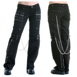 Men Gothic Black Ziper Pant 