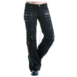 Men Gothic Black Ziper Pant 