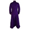 Mens Royal Purple Hell-Raiser Gothic Long Coat Bondage Trench Coat Mens Royal Purple Hell-Raiser Gothic Long Coat Bondage Trench Coat