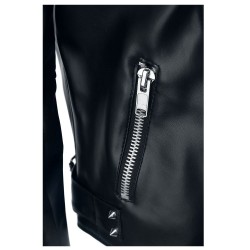 Men Gothic Silver Studded Jacket Black Punk Style Silver Studded Brando Biker Leather Jacket