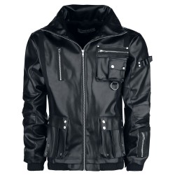 Men Arsen Black PU Leather Men Jacket 