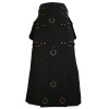 Long Black Gothic Cotton Utility Kilt Steampunk Design Leather Straps & Chains Long Black Gothic Cotton Utility Kilt Steampunk Design Leather Straps & Chains