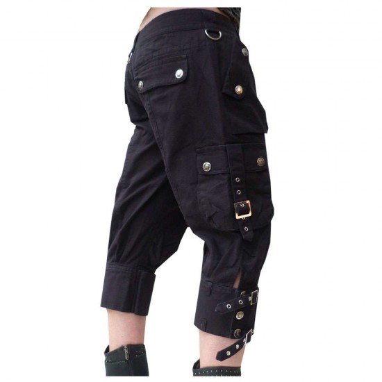 Women Clothes Unisex Gothic Rock 3/4 Shorts Lady Women Clothes Unisex Gothic Rock 3/4 Shorts Lady