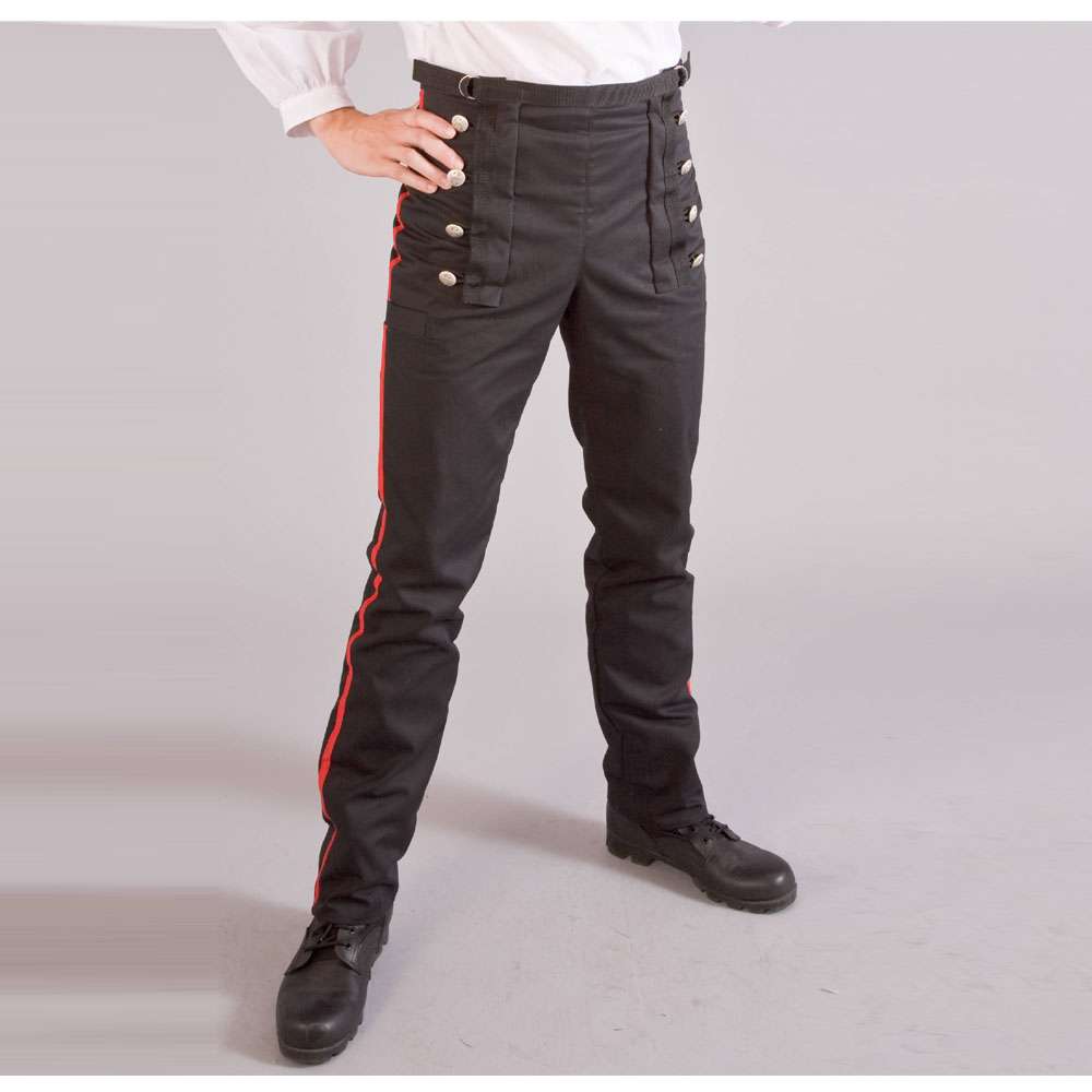 Military Officer Mens Trousers Red Stripe