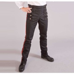 Military Officer Style Mens Trousers With Red Stripe 