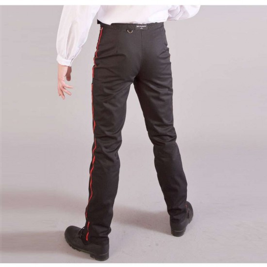 Military Officer Mens Trousers Red Stripe