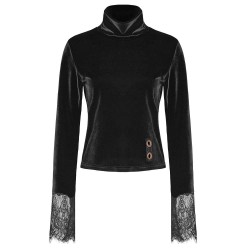 Womens Punk Rave Dieselpunk Waistcoat Vest Velvet Top Black Jacket 