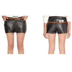 Women's Genuine Lambskin Leather Hot Mini Shorts Designer Party Sports Hot Sexy Pants