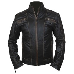 New Genuine Lambskin Leather Designer Jacket Motorcycle Biker Men 