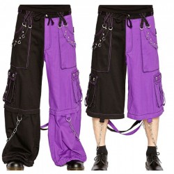 Men Bondage Trouser Punk Rock Transformer Purple Baggy Black Pant For Sale