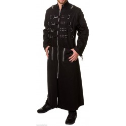Mens Thread Metal Punk EMO Coat Men Gothic Coat 