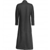 Sixteen Button Mens Gothic Coat Preachermand Wool Men Long Coat 
