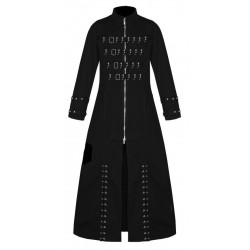 Mens Gothic Pinhead Hell Raiser Vampire Mens Trench Long Coat 