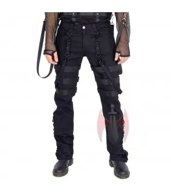 Men Gothic Pants High Waist Pants Baggy Trouser CYBER GOTH Pants  (2025)