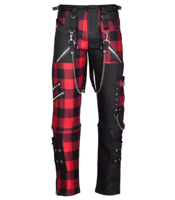 Men Gothic Pant Dead Threads Damned Checked Pant Red and Black Pant (2025)