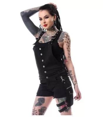 Heartless Vixxin Gothic Glam Goth Grunge Punk NATHALIE PLAYSUIT Jumpsuit Shorts  (2025)