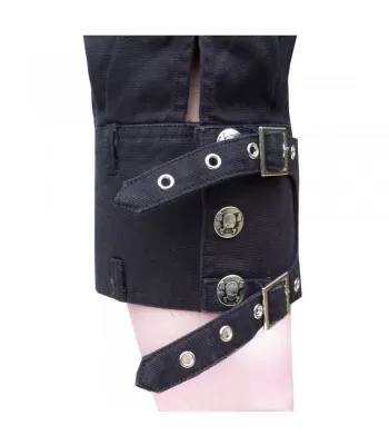 Unisex Gothic D-Ring Strap Cargo Shorts