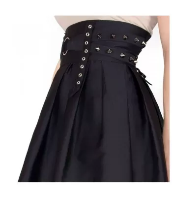 Women Gothic Skirt High Waisted Skirt Gothic Corset Goth Grunge Skirt (2025)