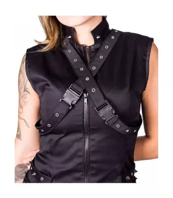 Women Gothic Vest Motorcycle Style Women Black Vest Biker Jacket Gothic Jacket (2025)