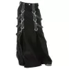 Men Gothic Steampunk Belt Denim Black Kilt (2025)