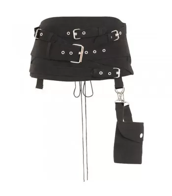 Women Gothic Hel Pocket Belt Cincher Buckle Mini Skirt For Women  (2025)