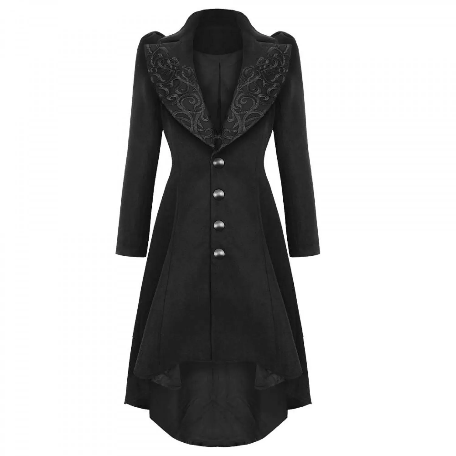 Women Gothic Dark In Love Lamentia Women Long Coat  (2025)