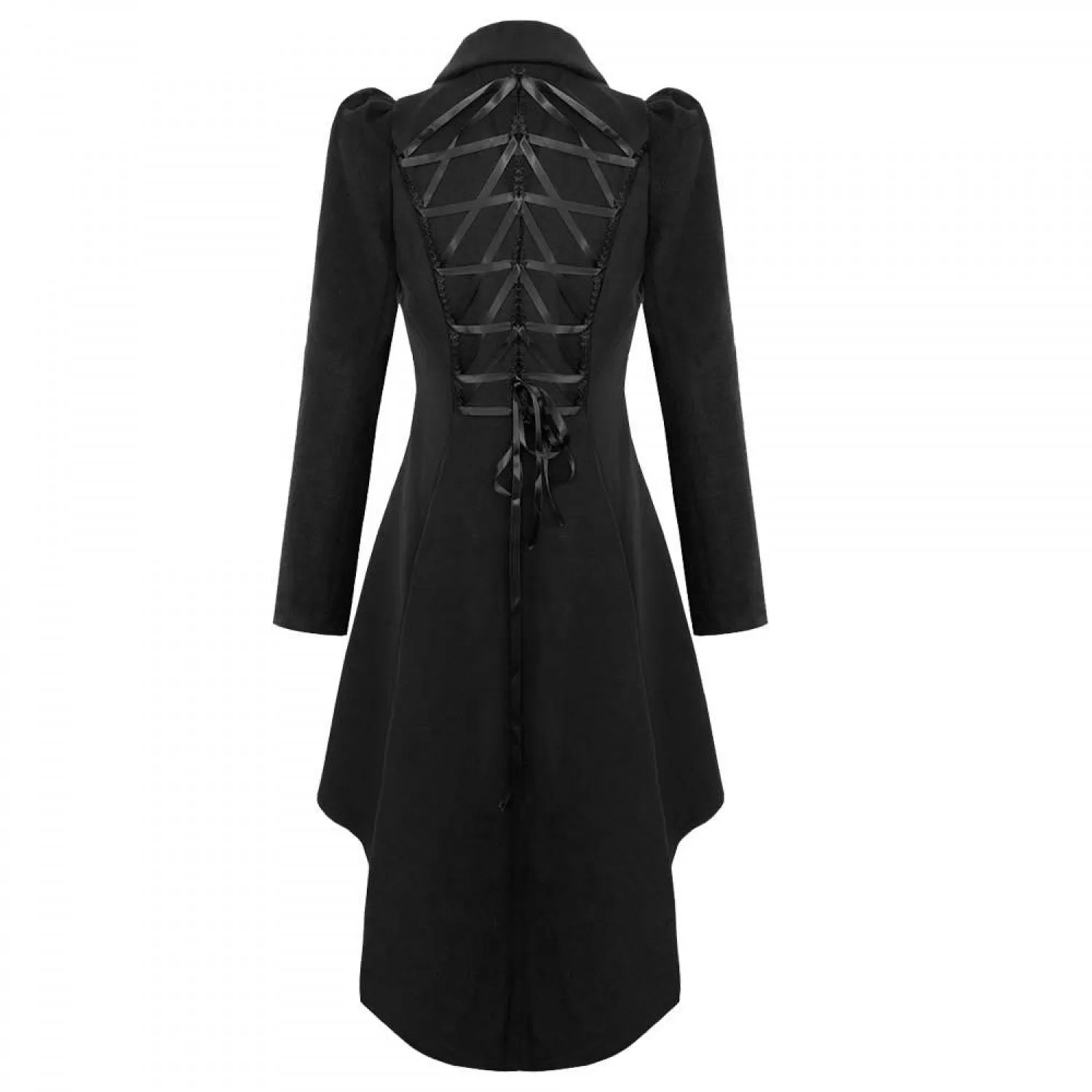 Women Gothic Dark In Love Lamentia Women Long Coat  (2025)