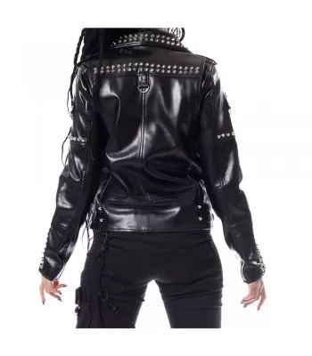 New Women Biker Fashion Jacket Heartless Razer Black EMO Jacket Punk Ladies Jacket (2025)