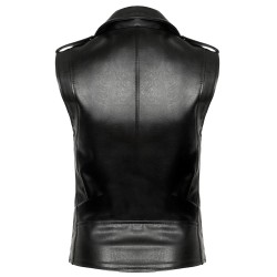 Gothic Core Leather Vest Unisex Punk Stylish Band PU Vest