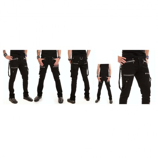 Men Long Pant with Strap and Zips Men Long Pant with Strap and Zips
