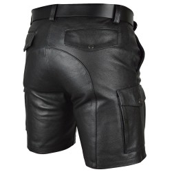 Mens Cargo ShortsReal Leather Club Casual Short 