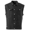 Men Gothic Sleeves Less Shirt With Metal Buttons and Studs Rock Style Vest