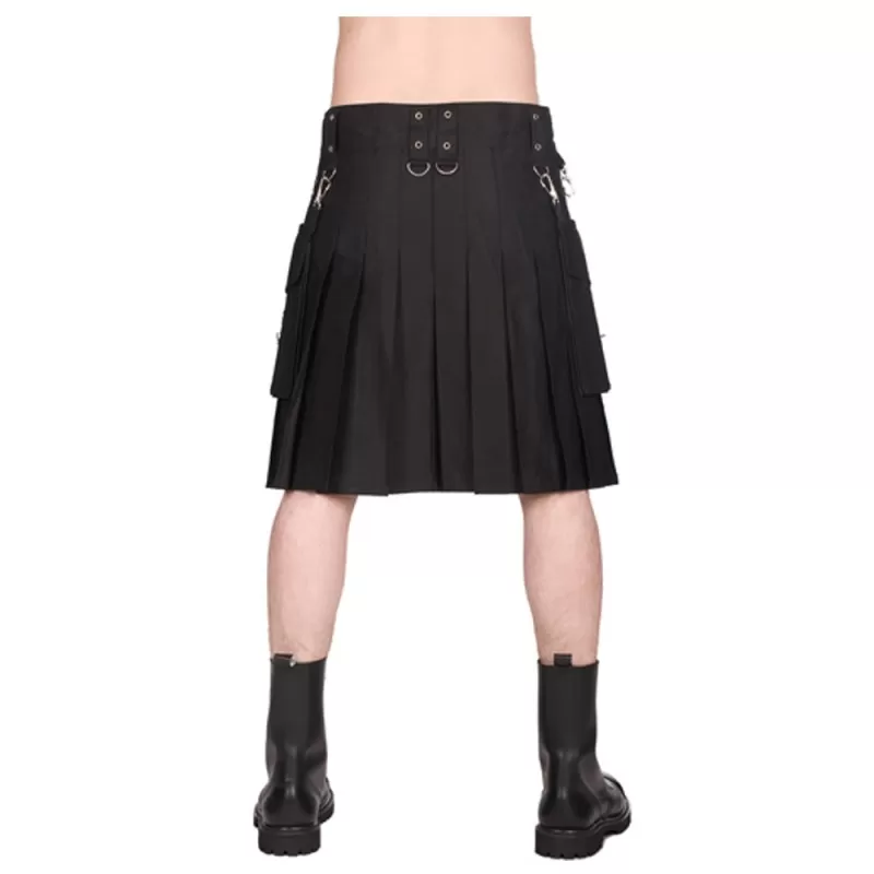 Men Gothic Punk Rock Kilt Union Postal Cotton Kilt