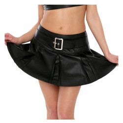 Women Fetish Nighty Leather Skirt 