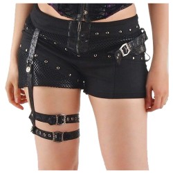 Women Black EMO Fashion Gothic Short 