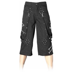 Men Black Gothic Long Short