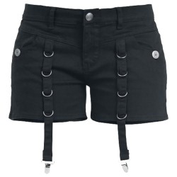 Women Gothic EMO Black Short Pant 