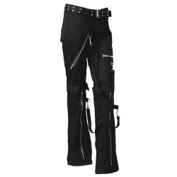 Men Gothic Black Belt Style Pant 