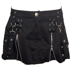 Women Black Mini Skirt Front Zipper Women Gothic Short For Sale 