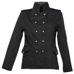 Women Gothic Coat SteamPunk Black Long Sleeve Thick Swallowtail Coat