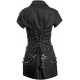 Women Gothic Buckle Belt Zipper Ladies Jacket