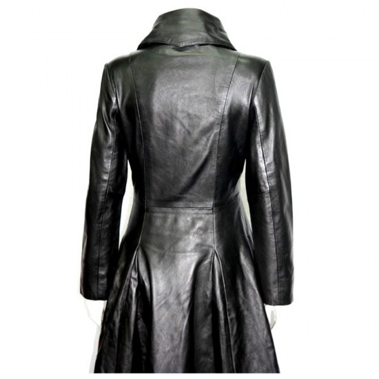 Women Gothic Coat Vampire Black Dawn Razor Coat Leather Trench Coat Women Gothic Coat Vampire Black Dawn Razor Coat Leather Trench Coat