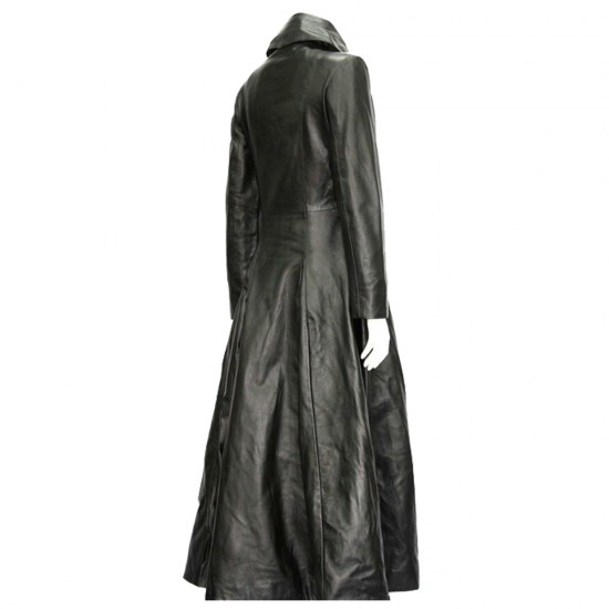Women Gothic Coat Vampire Black Dawn Razor Coat Leather Trench Coat Women Gothic Coat Vampire Black Dawn Razor Coat Leather Trench Coat
