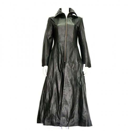 Women Gothic Coat Vampire Black Dawn Razor Coat Leather Trench Coat Women Gothic Coat Vampire Black Dawn Razor Coat Leather Trench Coat
