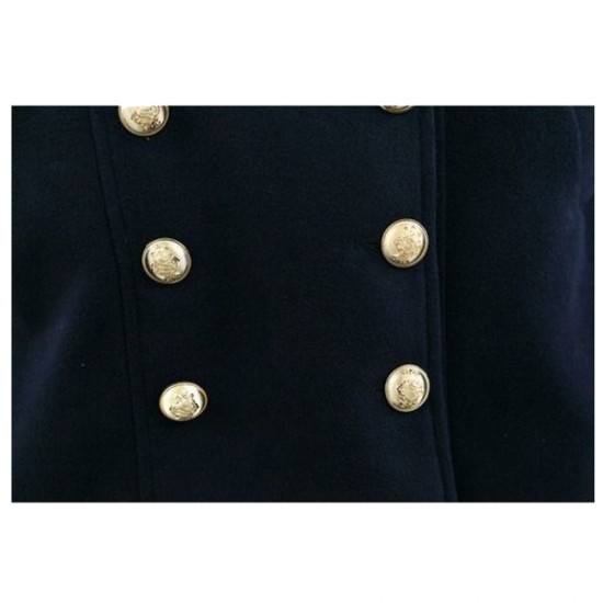 Womens British Style Slim Fit Wool Blend Trench Double Breasted Long Jacket Military Coat Womens British Style Slim Fit Wool Blend Trench Double Breasted Long Jacket Military Coat