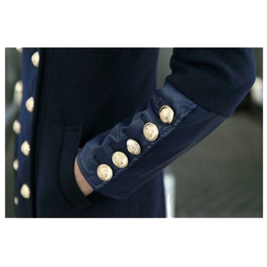 Womens British Style Slim Fit Wool Blend Trench Double Breasted Long Jacket Military Coat Womens British Style Slim Fit Wool Blend Trench Double Breasted Long Jacket Military Coat