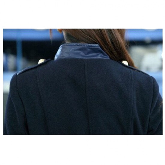 Womens British Style Slim Fit Wool Blend Trench Double Breasted Long Jacket Military Coat Womens British Style Slim Fit Wool Blend Trench Double Breasted Long Jacket Military Coat