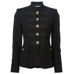 Women Gothic Black Military Coat Fashion Jacket Army Style Coat Halloween