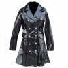 Women Gothic Vinyl Jacket PVC Elegant Star Shiny Jacket For Sale